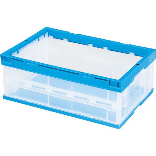 Sekisui Folding Container OC-30L, Transparent Sides (Frame and Bottom Blue), OC30LCB, 1 pc