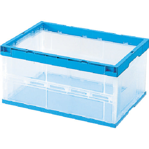 Sekisui Folding Container OC-40L, Transparent Sides (Frame and Bottom Blue), OC40LCB, 1 pc