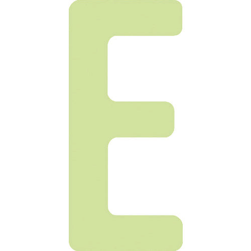 IM Emergency Sign Medium Brightness Luminous Cutting Letters English Letters E Adhesive Sticker 50 x 22 mm AILUMI50-E 1 Sheet
