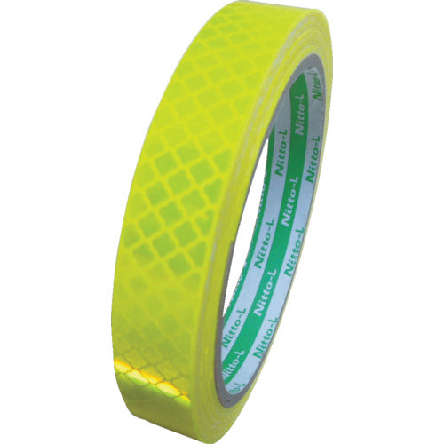 닛토 엘마테 고휘도 프리즘 반사 테이프(형광색) 15mm×5m 레몬 옐로우 HTP-15LY 1권
