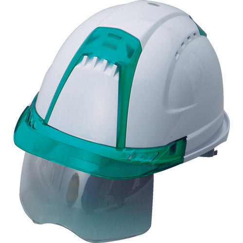 Toyo Safety Helmet Venti Plus Shielded White NO.391F-GC-WH 1pc