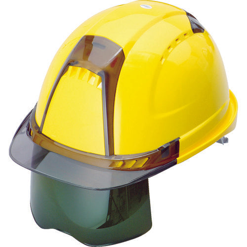 토요세프티 헬멧 벤티 플러스 실드면 부착 우스 노랑 NO.391F-SG-LY 1개