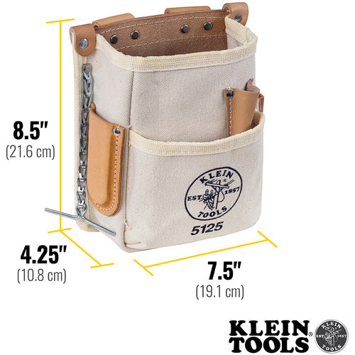 KLEIN Tool Pouch 5 Pockets White 5125 1pc