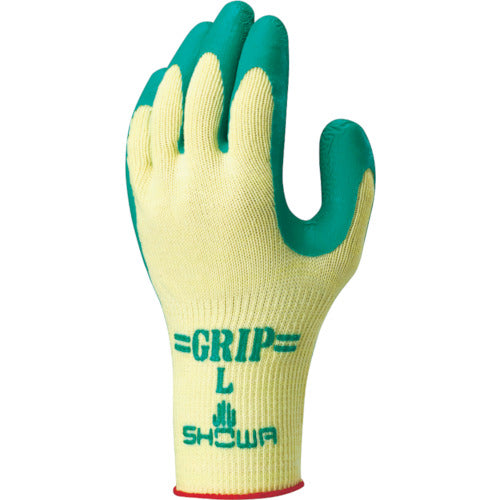SHOWA Natural Rubber Backless Gloves Bulk Purchase Grip (Soft Type) 5 Pair Pack Green S Size NO310-S5P 1 Bag