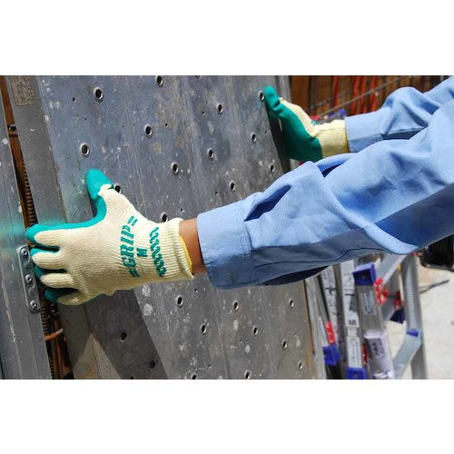 SHOWA Natural Rubber Backless Gloves Bulk Purchase Grip (Soft Type) 5 Pair Pack Green S Size NO310-S5P 1 Bag