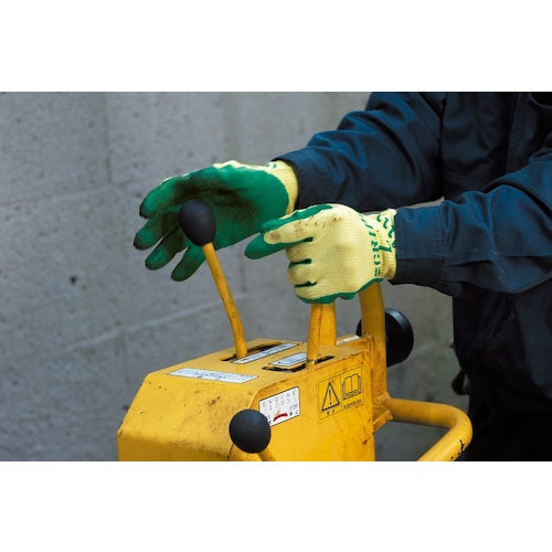 SHOWA Natural Rubber Backless Gloves Bulk Purchase Grip (Soft Type) 5 Pair Pack Green S Size NO310-S5P 1 Bag