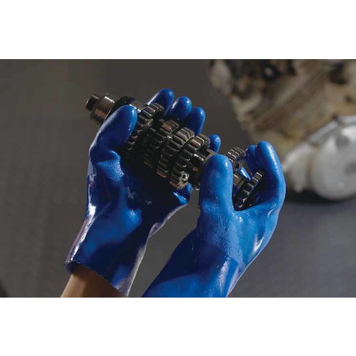 SHOWA PVC Gloves, Oil-Resistant Vinyl Robe, 5-Pack, Blue, LL Size, NO650-LL5P, 1 Bag