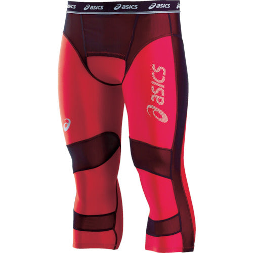 ＡＳＩＣＳ　ウィンジョブセミロングタイツ　レッド　ＸＬ　CH5002.23-XL　1 着