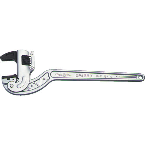 Super Aluminum Corner Pipe Wrench Python for White Pipes and Coated Pipes Fits Pipes (Outer Diameter): 13-40 CPA250M 1 Piece