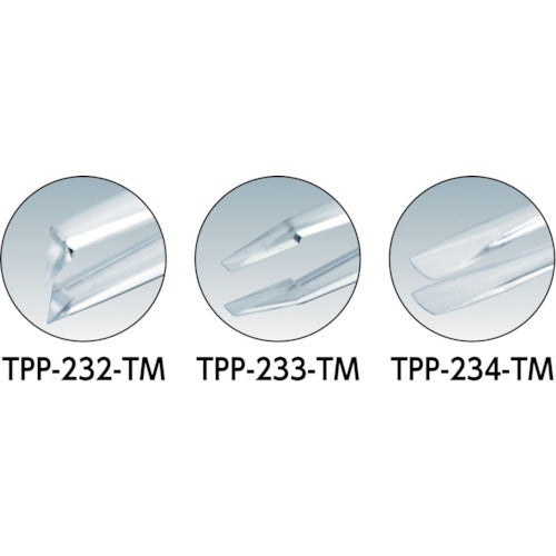 ＴＲＵＳＣＯ　透明プラスチック製ピンセット５本組セット　TPP-25-SET-TM　1 Ｓ