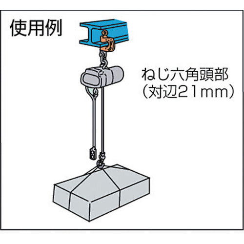 スーパー　ねじ式クランプ　スクリューカムクランプ　Ｊ型　基本使用荷重０．５ｔ　SJC0.5　1 台