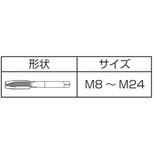 ＩＳ　ジェットタップ（ポイントタップ）メートルねじ・並目　Ｍ８Ｘ１．２５　JET-M8X1.25　1 本