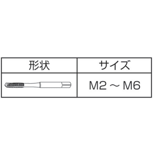 ＩＳ　ステンレス用ジェットタップ（ポイントタップ）メートルねじ　Ｍ２Ｘ０．４　JETSUSM2X0.4　1 本