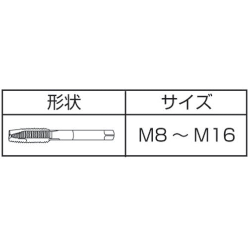 ＩＳ　ステンレス用ジェットタップ（ポイントタップ）メートルねじ　Ｍ８Ｘ１．２５　JETSUSM8X1.25　1 本