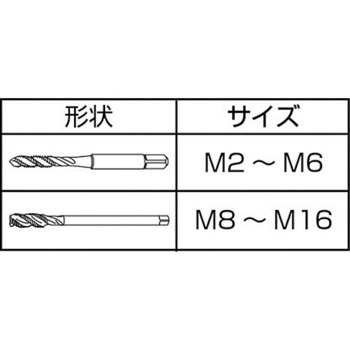 ＩＳ　ステンレス用スパイラルタップ　メートルねじ　Ｍ６Ｘ１．０　SPT-SUS-M6X1.0　1 本