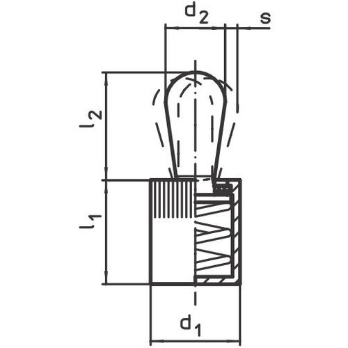 HALDER 압력·핀 압입 타입 씰 없음 10×11L 22150.0026 1개