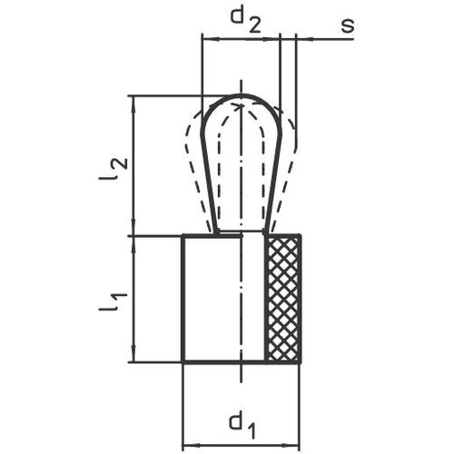 HALDER Plastic spring pressure pin with plastic pin 10 x 9.3 22150.0237 1 piece