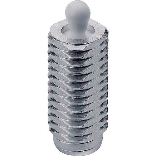 HALDER Steel spring pressure pin, male thread, plastic, no seal, 22150.0380, 1 piece