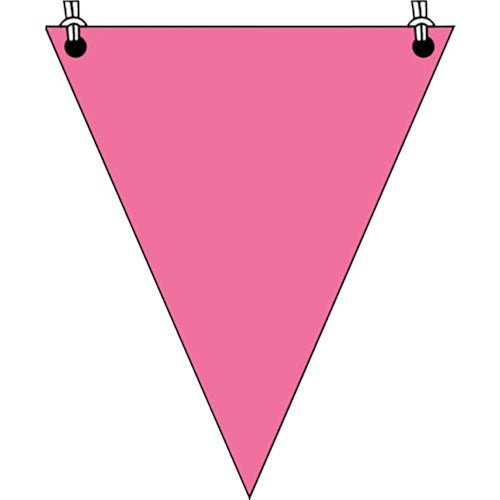 ユニット　三角旗　蛍光ピンク無地　372-66　1枚