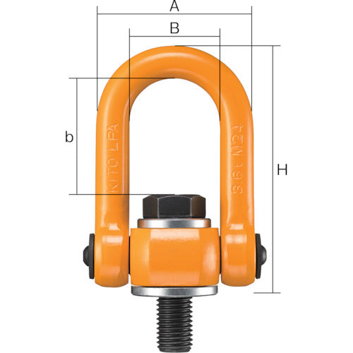 ＫＩＴＯ　キトーリフティングポイント　基本使用荷重２．５ｔ　LPA02520　1個