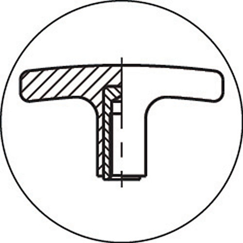 ELESA Square T-handle (female thread) 67 M8 TH67N 1 pc