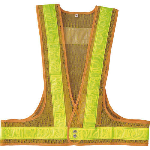 緑十字　ＬＥＤ安全ベスト　黄メッシュ地／黄ＬＥＤ／蛍光黄反射　ＬＥＤベスト−ＹＹ−Ｙ　フリーサイズ　238095　1着