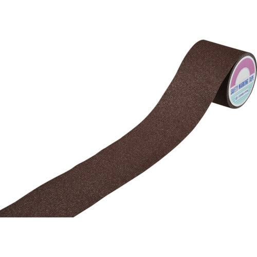 Green Cross Anti-Slip Line Tape, Brown, SV-105BR, 100mm wide x 5m, Aluminum + Mineral Particles, For Outdoor Use, 260165, 1 Roll