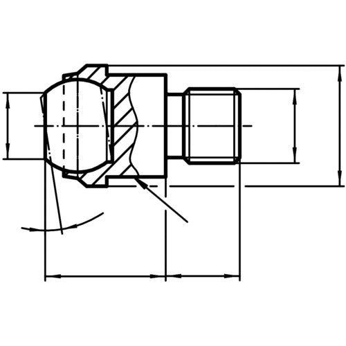 HALDER 요동 패드 수나사 부착, 플랫 22730.0012 1개