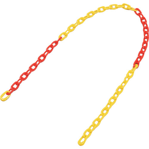 Green Cross Plastic Chain Red/Yellow PT-612RY Length 1.2m Wire Diameter 6mmΦ Polyethylene 284037 1 piece