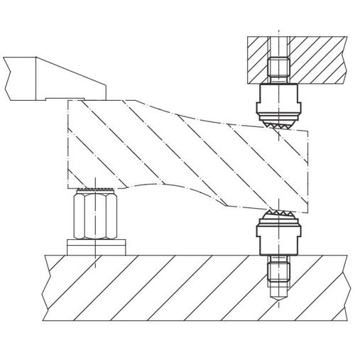 HALDER 요동 패드 수나사 부착, 플랫 22730.0030 1개