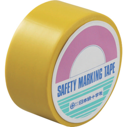 緑十字　ビニールテープ（ラインテープ）　黄　ＢＮＴ−３８Ｙ　３８ｍｍ幅×２０ｍ　エンビ　屋内用　267013　1巻