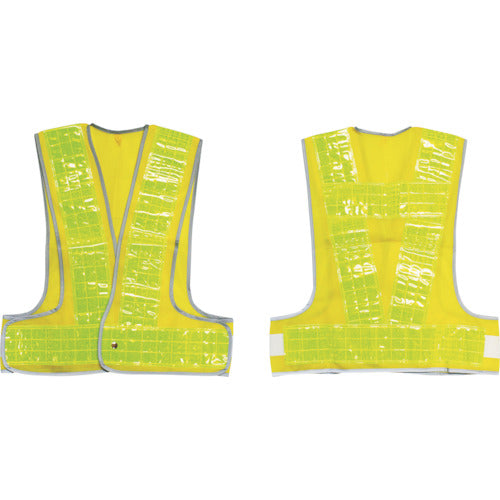 Midori Juji Mesh Safety Vest (90mm wide reflective type) Yellow/Yellow Reflective Free Size Safety Vest (Yellow/Yellow) 238013 1 piece