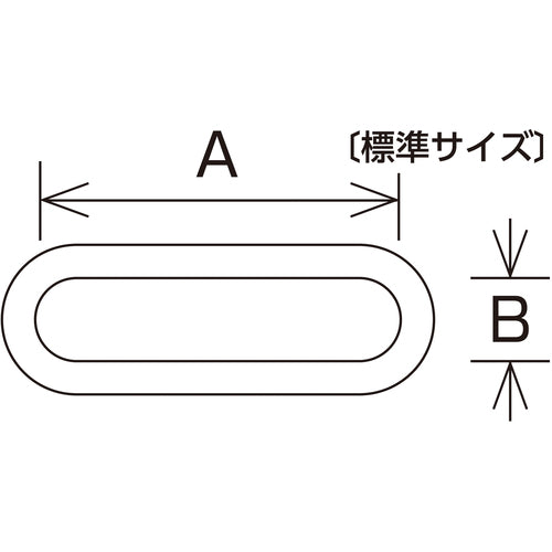 緑十字　コーン用プラスチックチェーン（リング付）　黄／黒　ＣＨＢ−Ａ−ＴＲ　長さ２ｍ　ポリエチレン　284042　1本