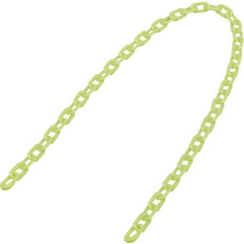 Green Cross Plastic Chain, Fluorescent Green, PT-612KG, Length 1.2m, Wire Diameter 6mmΦ, Polyethylene, 284038, 1 Piece