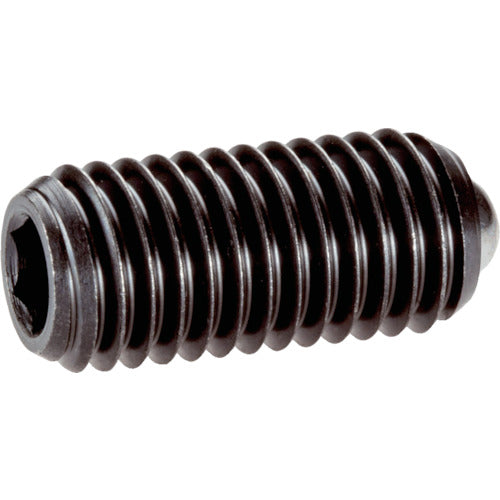 HALDER Spring Plunger with Ball Hexagonal Hole, Free Cutting Steel, Ball Diameter 2, 22031.0005, 1 Piece