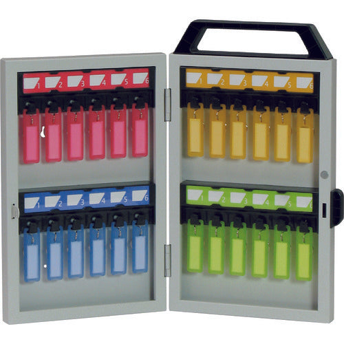 緑十字　キーボックス　２４個吊用　ＫＢ−２４　Ｈ３６３×Ｗ２２０×Ｄ６４ｍｍ　ダイヤル錠　199024　1台