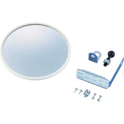 녹십자 소형 커브 미러(마그넷 타입) 흰색 벽 원 15W 147mmΦ 설치 브래킷 부착 276011 1대