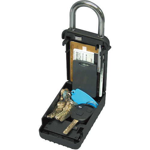 緑十字　キーストック　キーストック−２　１８０×８０×３０ｍｍ　可変式ダイヤル錠　ドアノブ対応　302102　1個