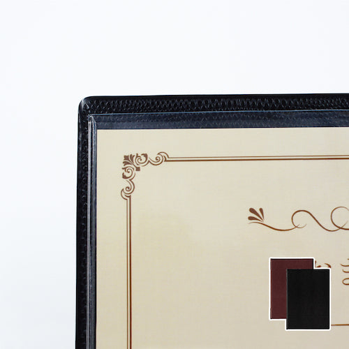 OP Menu File Leather-like A4 4 Pages Black MN-150-BK 1 Book