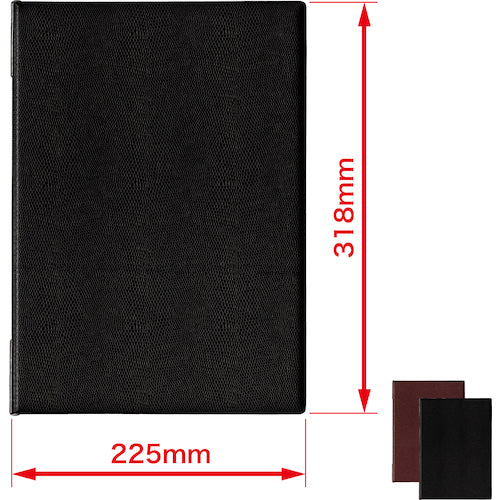 OP Menu File Leather-like A4 4 Pages Black MN-150-BK 1 Book