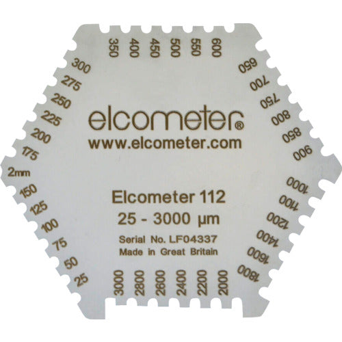 ｅｌｃｏｍｅｔｅｒ　六角形ウェットフィルム膜厚計　B112-1B　1 枚