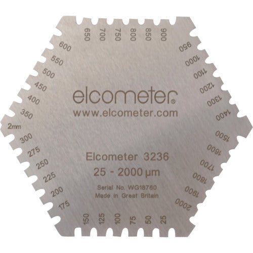 ｅｌｃｏｍｅｔｅｒ　六角形ウェットフィルム膜厚計　K0003236M202　1 枚