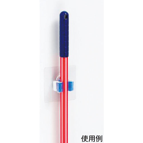 緑十字　ペタキャッチ（モップ用ホルダー）　吸盤−Ｂ　適合径２２〜３５ｍｍΦ　耐荷重２ｋｇ　309041　1個