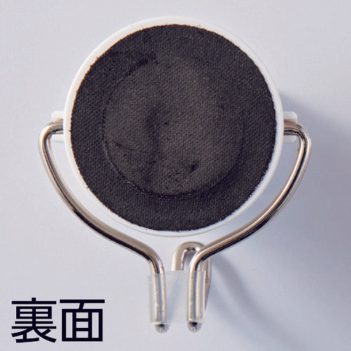 緑十字　強力マグネットフック（可動式フックタイプ）　白　ＭＧ−７５７Ｗ　６０×７０ｍｍ　耐荷重７ｋｇ　313017　1個