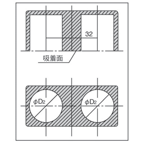 ＫＡＮＥＴＥＣ　永磁ホルダ　ネオジム磁石　角形・ねじ穴あり　KM-06S　1 個