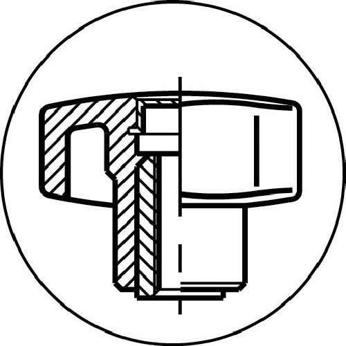 ELESA 스타 노브(메니지) 40 M8 STK40N 1개