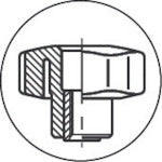 ELESA Star Knob (Tap Hole) 40 M8 STK40NT 1 pc