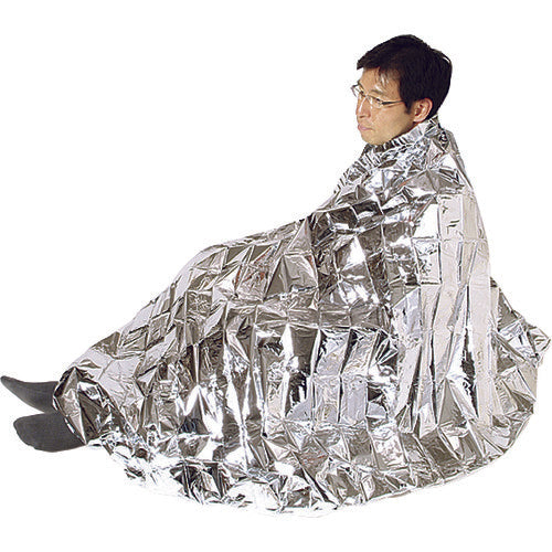 Green Cross Disaster Prevention Supplies Emergency Blanket 2200 x 1400 mm Aluminum-deposited PET 380037 1 piece