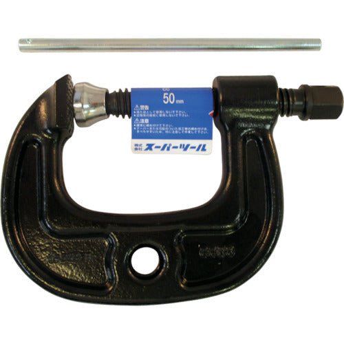 スーパー　シャコ万力（Ｃ型）強力ワイドタイプ　５０ｍｍ　カチオン電着塗装　CC-50　1 丁