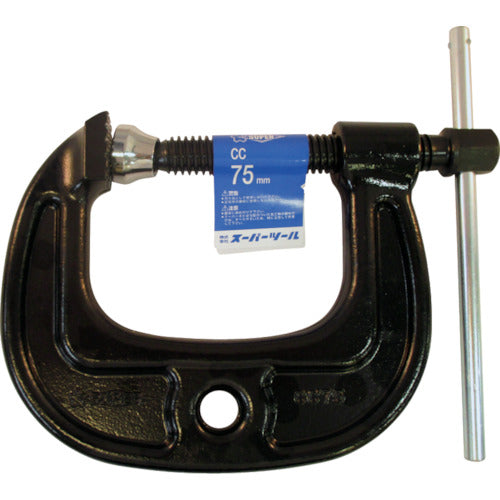 Super C-type clamp (C-type) strong wide type 75mm cathodic electrocoating CC-75 1 piece